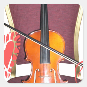 Sound of v love hakuna matata valentine square sticker