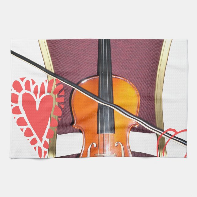 Sound of  v love hakuna matata valentine tea towel (Horizontal)
