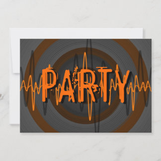 Sound Orange Dark 'PARTY' invitation