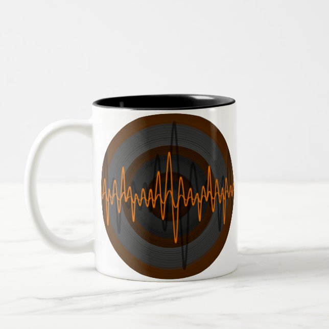 Sound Orange Dark Round mug (Left)