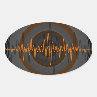 Sound Orange Dark sticker oval