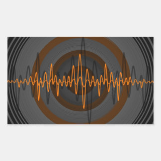 Sound Orange Dark sticker rectangle