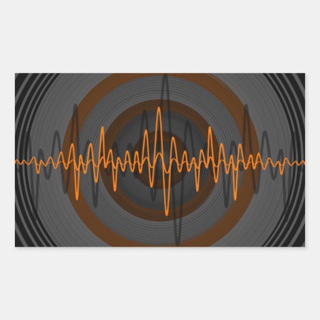 Sound Orange Dark sticker rectangle (Front)