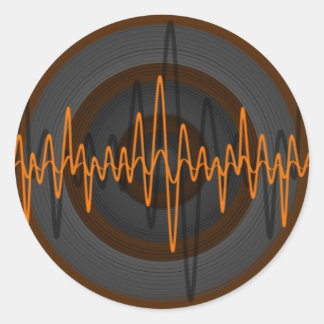 Sound Orange Dark sticker round