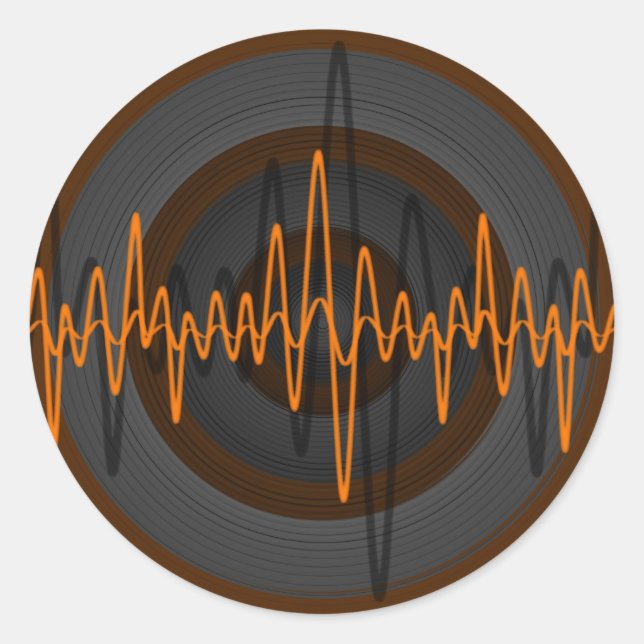 Sound Orange Dark sticker round (Front)