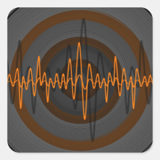 Sound Orange Dark sticker square