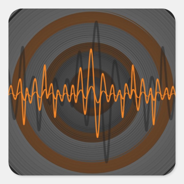 Sound Orange Dark sticker square (Front)