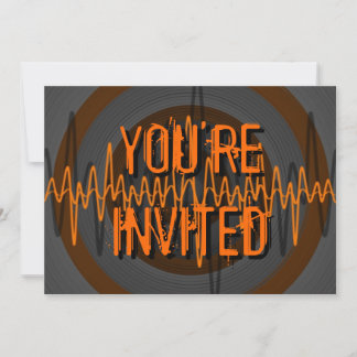 Sound Orange Dark 'You're Invited' invitation