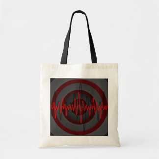 Sound Red Dark budget tote bag