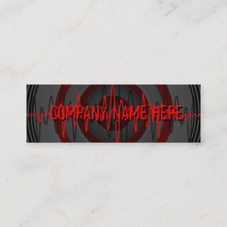 Sound Red Dark business card template skinny