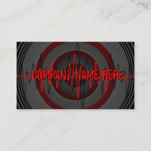 Sound Red Dark 'Company Name' business card