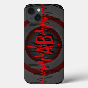Sound Red Dark monogram iPhone case case