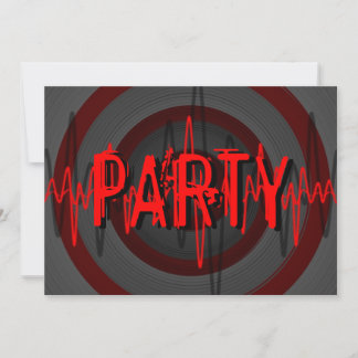 Sound Red Dark 'PARTY' invitation