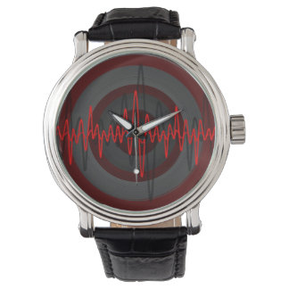 Sound Red Dark print watch