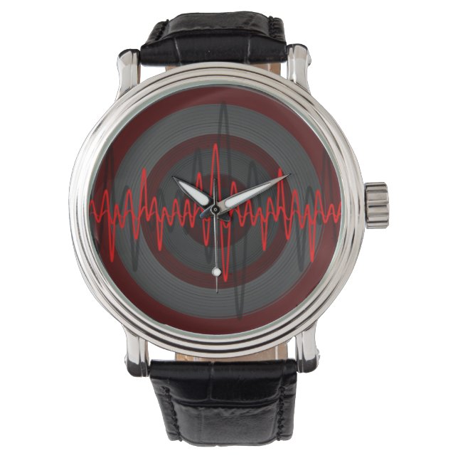 Sound Red Dark print watch (Front)
