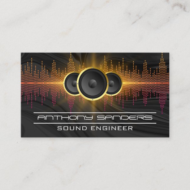 Sound Speaker Equipment | Producer Business Card (Front)