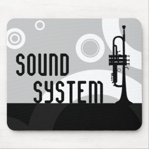 sound system trumpet rings mouse pad