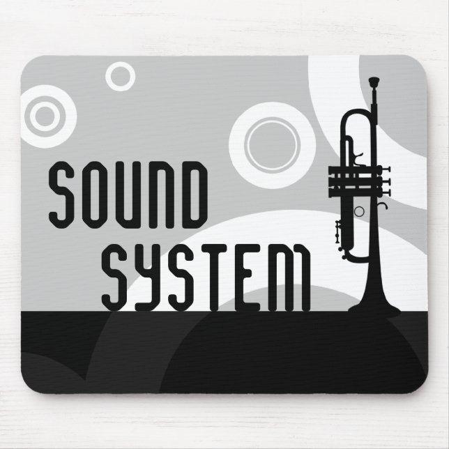 sound system trumpet rings mouse pad (Front)