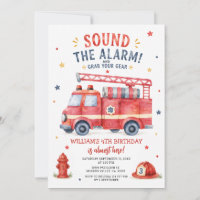 Sound the alarm and Grab your gear Fire Birthday