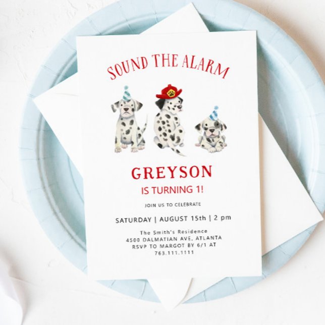 Sound The Alarm Firefighter Birthday Party Invitation (Creator Uploaded)