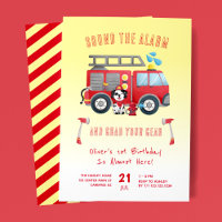 Sound the Alarm Firetruck 1st Birthday