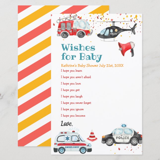 Sound the alarm Grab your gear Wishes for Baby (Front/Back)