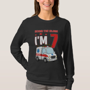 Sound The Alarm I'm 7 Years Old Birthday Kid Ambul T-Shirt