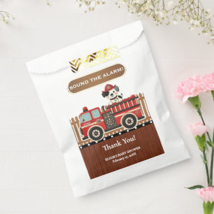 Sound the Alarm! Modern Firetruck Baby Shower Favour Bags
