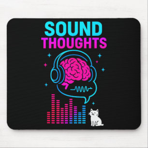 Sound Thoughts Stoic Philosophy Minimalist Slogan  Mouse Pad