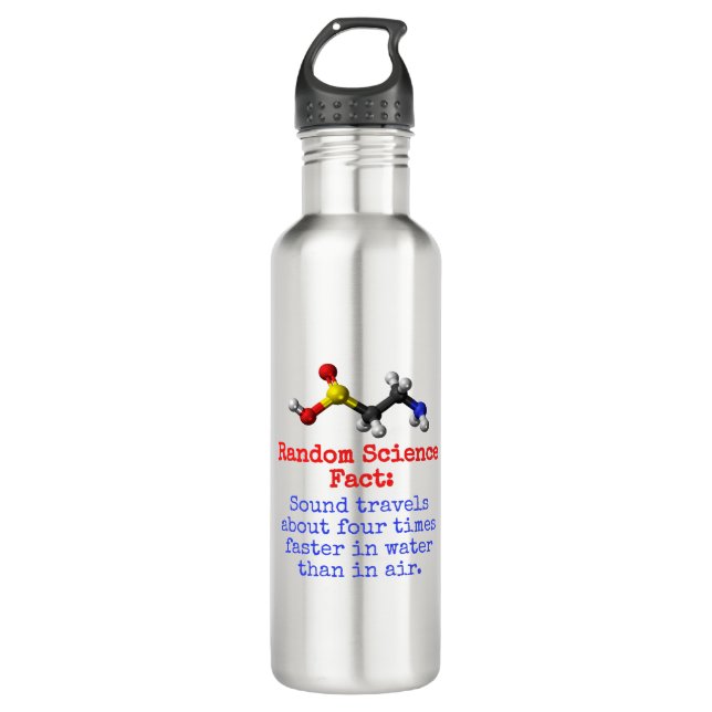 Sound Travels About Four Times Faster - Science Fa 710 Ml Water Bottle (Front)