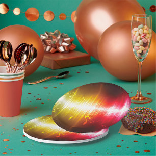 Sound Wave Abstract Paper Plates