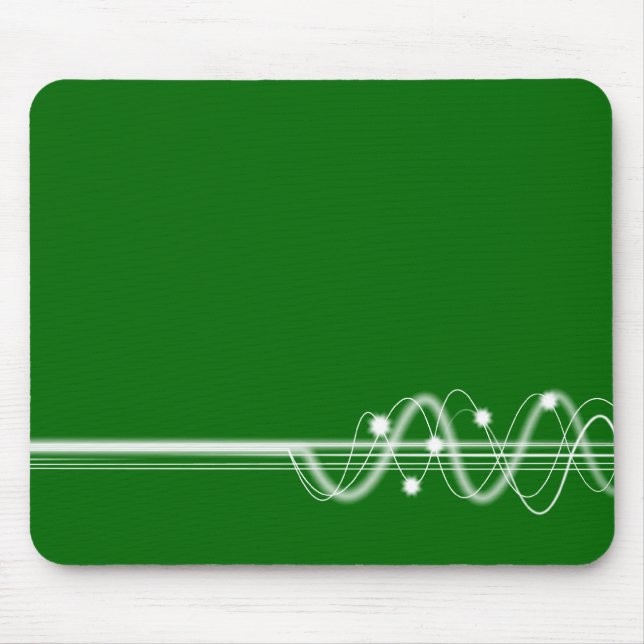 Sound Wave - Dark Grass Green Mouse Pad (Front)