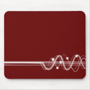 Sound Wave - Dark Maroon Mouse Pad