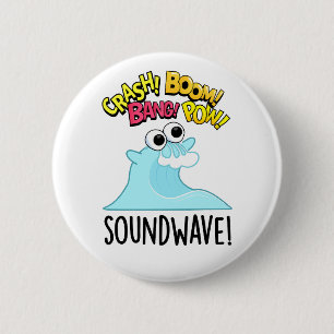 Sound Wave Funny Ocean Pun 6 Cm Round Badge