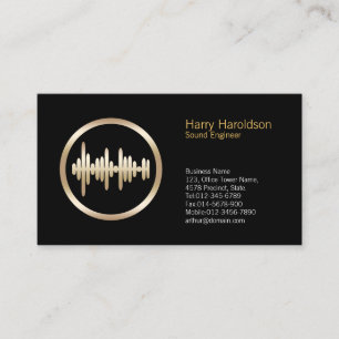 Sound Wave Icon Sound Engineer Business Card