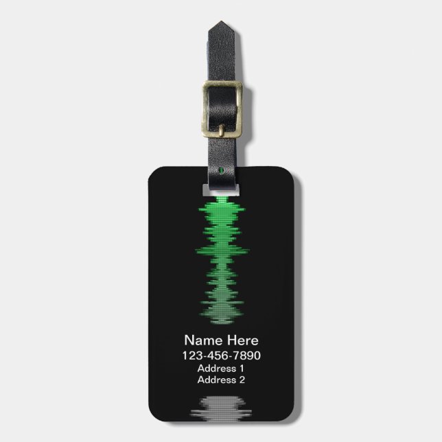 Sound Wave Luggage Tag (Front Vertical)