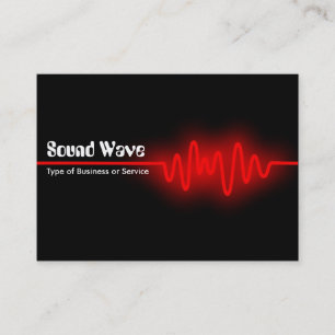 Sound Wave - Red and Black Business Card