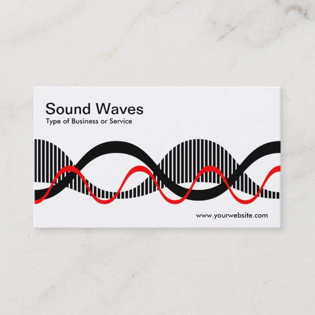 Sound Waves 02 Business Card (Front)