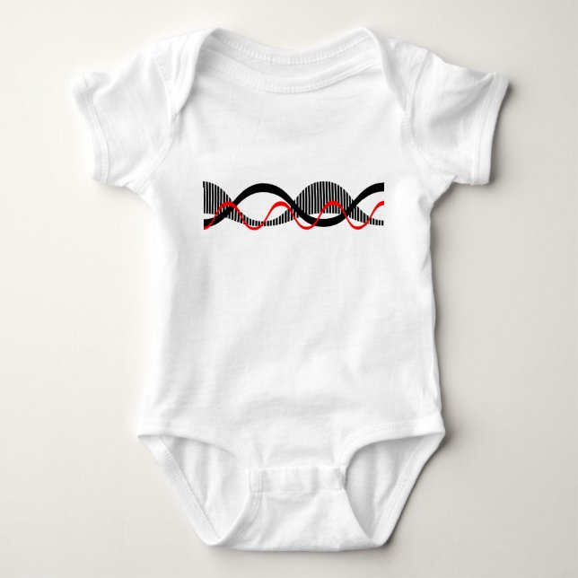 Sound Waves Baby Bodysuit (Front)