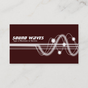 Sound Waves - Dark Brown Business Card