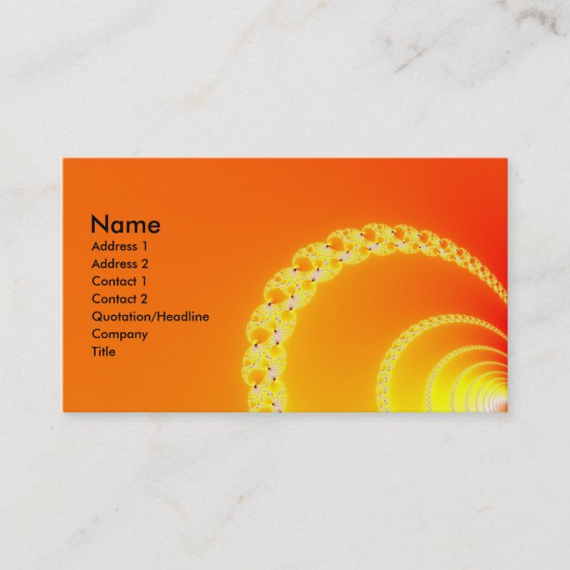 Sound Waves Fractal Art Business Card (Front)