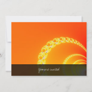 Sound Waves Fractal Art Invitation