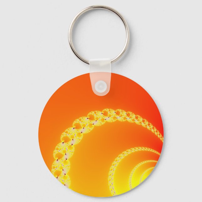 Sound Waves Fractal Art Key Ring (Front)