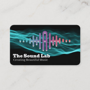 Sound Waves Graphics Music Note Logo Business Card
