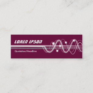 Sound Waves II - Deep Crimson Mini Business Card