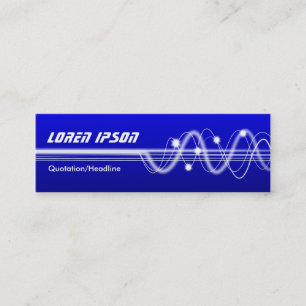 Sound Waves II - Shaded Blue Mini Business Card