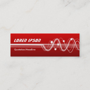 Sound Waves II - Shaded Red Mini Business Card