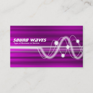 Sound Waves - Magenta Brushed Texture Business Card