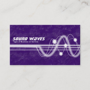 Sound Waves - Purple Earth Business Card