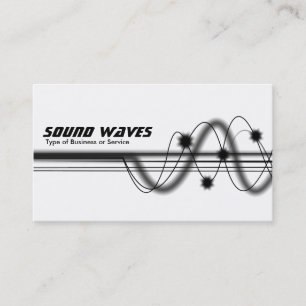 Sound Waves - White Anti-Matter Business Card